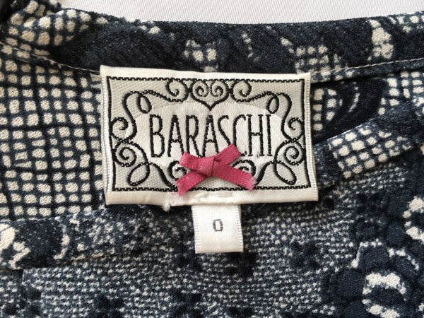 Yoana Baraschi Anthropologie Size 0 Navy Print Dress  - CLEARANCE