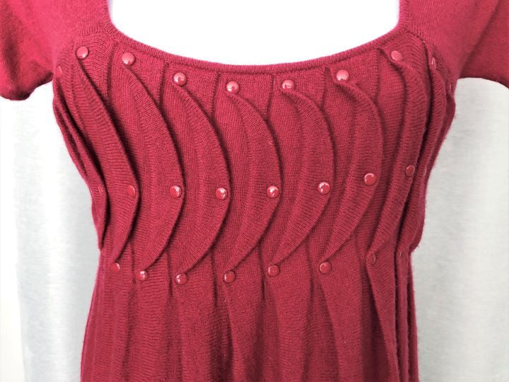 Catherine Malandrino Petite Red Knit Bead Front Red / Petite Catherine Malandrino Petite Red Knit Bead Front Red / Petite