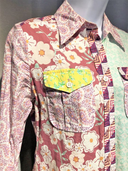 American Retro SMALL Mod Mixed Prints Shirt - CLEARANCE