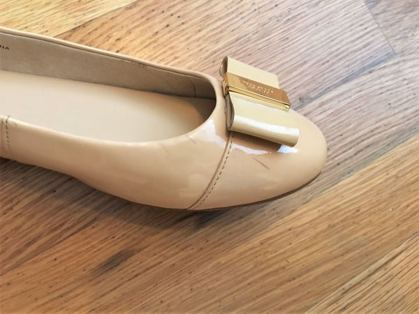 Kate Spade Size 9.5 Thyme Nude Patent Leather Flats - CLEARANCE