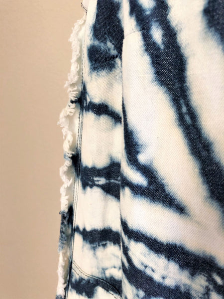 Raquel Allegra Size Large Blue Tie Dye Dress