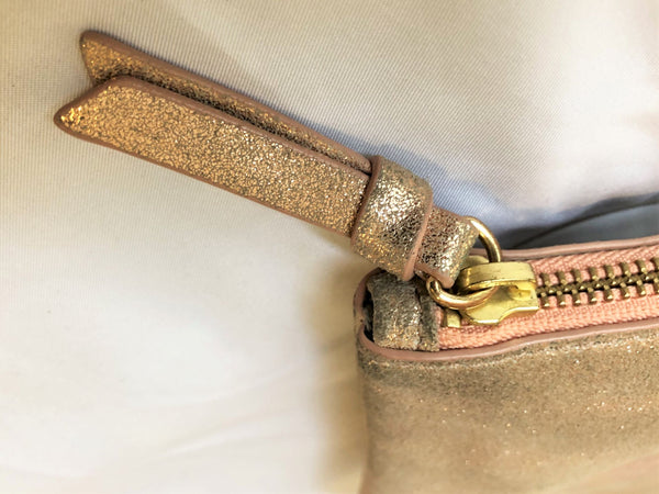 Anthropologie Rose Gold Leather Pouch - CLEARANCE