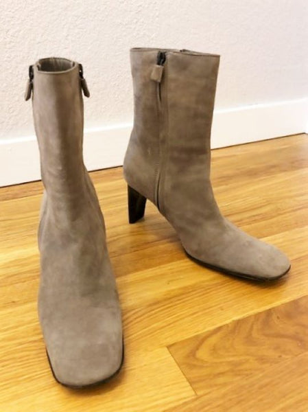 Costume National Size 7 Taupe Suede Boots