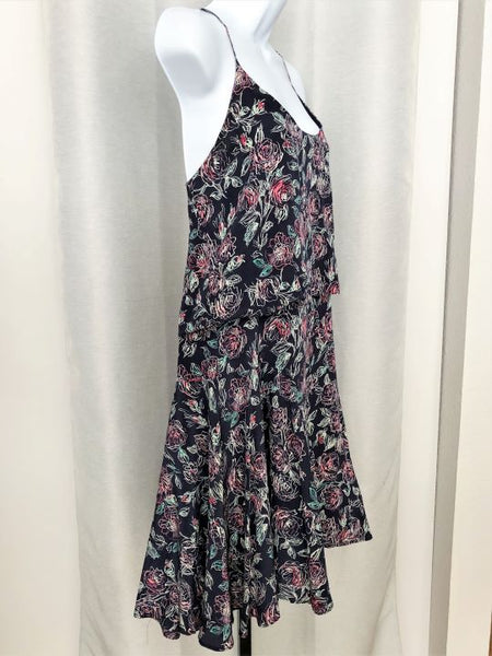 Joie Size LARGE Nanon Navy Floral Silk Dress