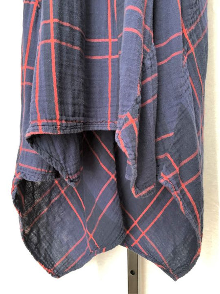 Isabella Sinclair Anthropologie Small Navy Flannel Dress