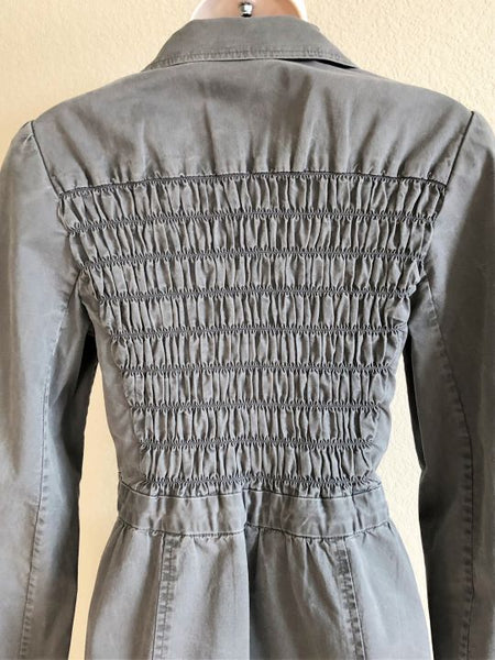 Nanette Lepore Size 6 Gray Denim Jacket