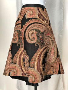 ETRO Authentic SMALL Black and Red Paisley Skirt