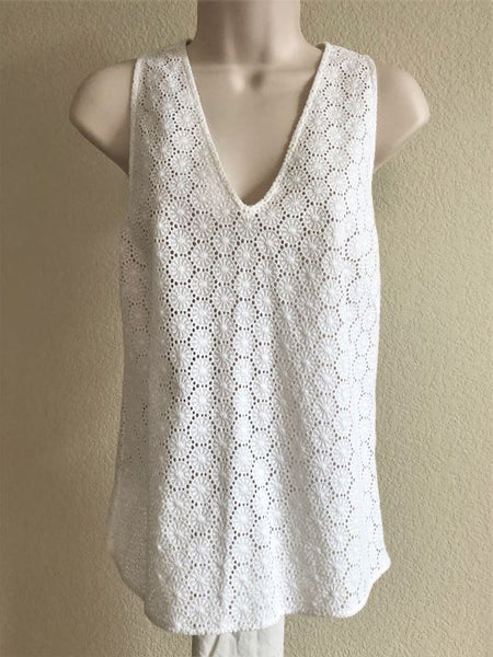 Rag & Bone Size XS White Eyelet Lace Tank