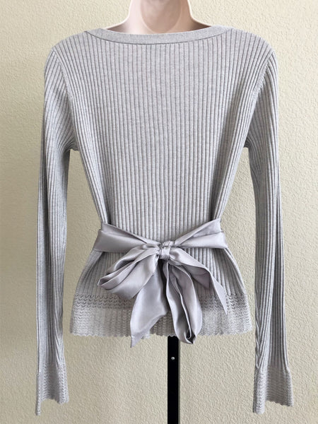 Sundance XS Light Gray Silk Wool Cashmere Sweater