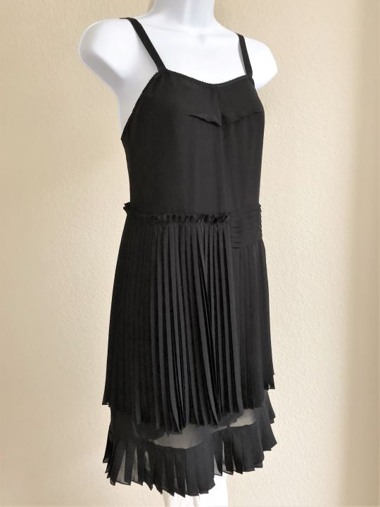 chloe pleated dress Cutout pleated silk-chiffon gown - black