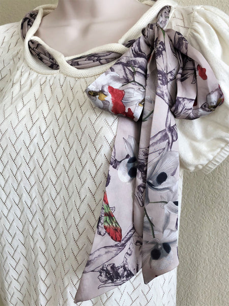 Ted Baker Size Medium Ivory Top with Scarf