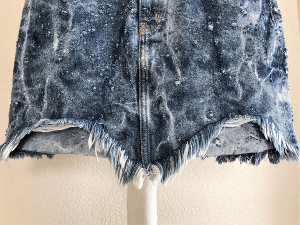 Carmar Size 2 Darwin Distressed Denim Skirt - NEW - CLEARANCE