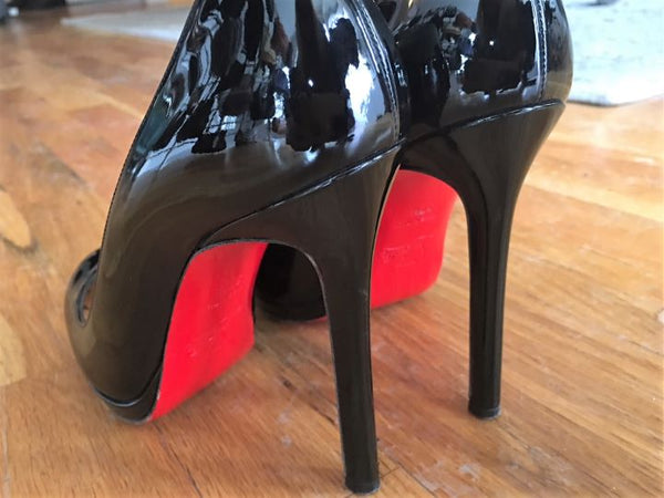 Christian Louboutin Authentic Size 7 - 7.5 Neofilo Black Patent Leather Pumps