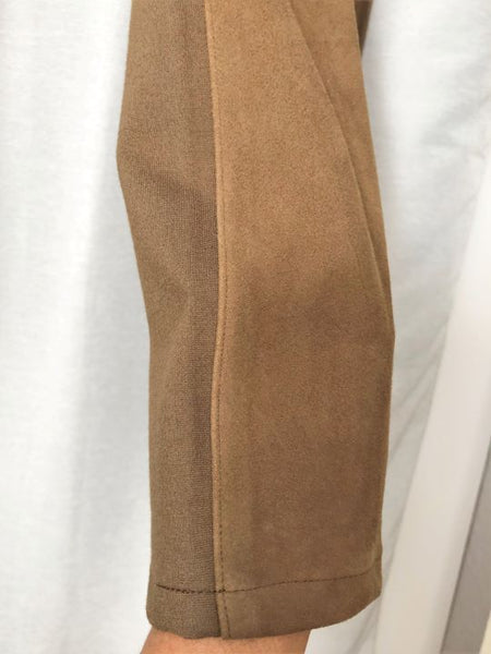 Paige Size XS Tan Suede Knit Leggings