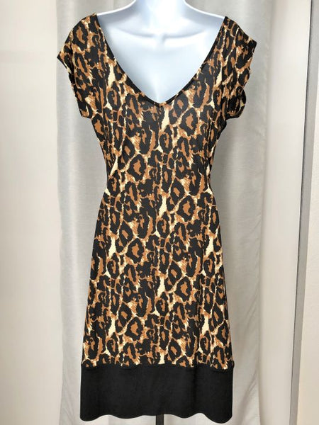 Diane von Furstenberg Size 8 Zeke Silk Leopard Dress