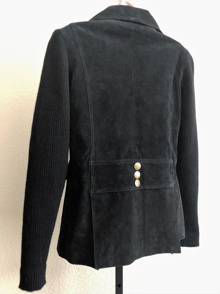 Lipsy Size Small Black Suede Jacket