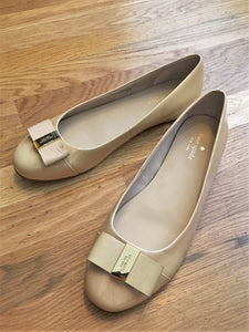 Kate Spade Size 9.5 Thyme Nude Patent Leather Flats - CLEARANCE