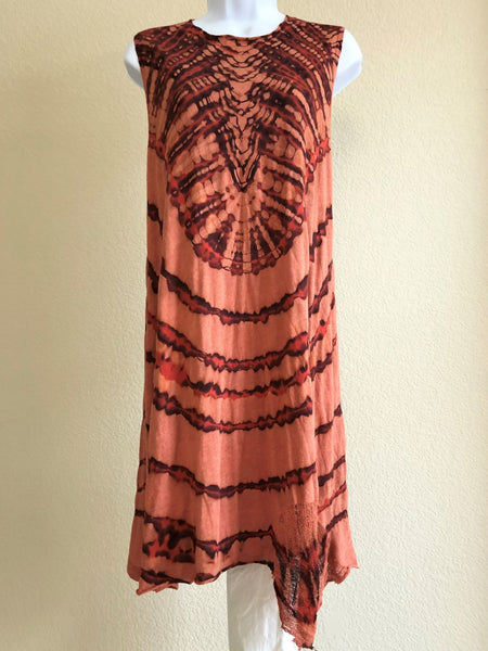 Raquel Allegra SMALL Orange Tie Dye Dress