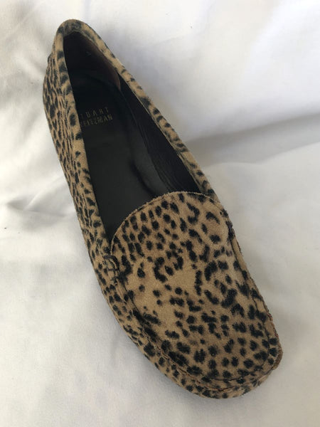 Stuart Weitzman Size 6.5 Suede Leopard Loafers - CLEARANCE