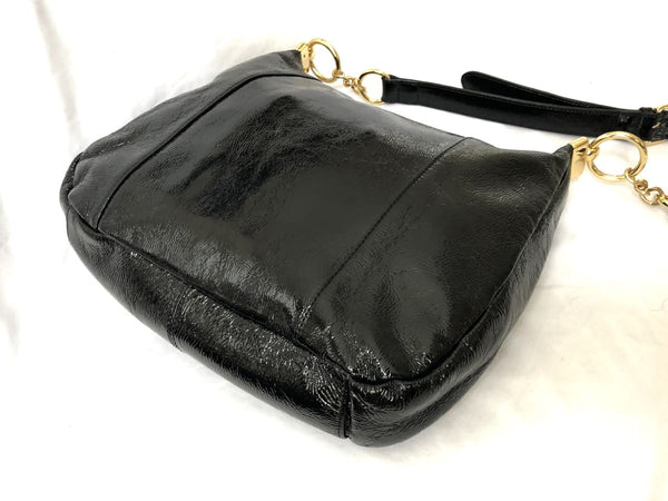 Hobo International Black Patent Leather Cross Body Bag