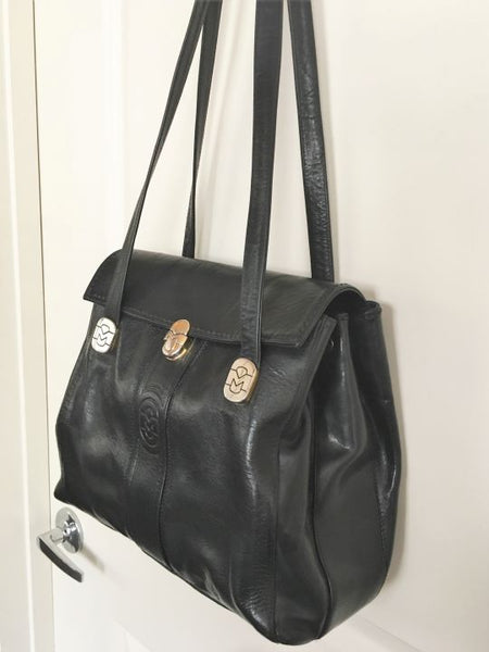 Marino Orlandi Vintage Black Leather Bag - CLEARANCE