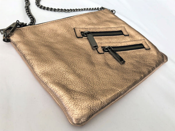 Rebecca Minkoff Rose Gold Metallic Cross Body