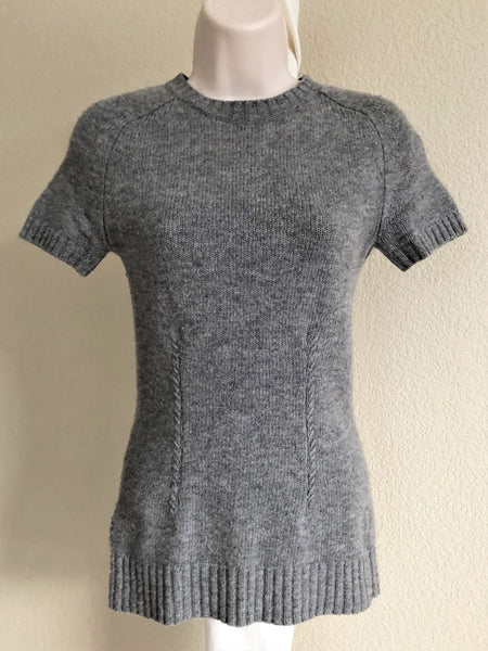 BCBGMaxazria Size XS Gray Back Zip Sweater