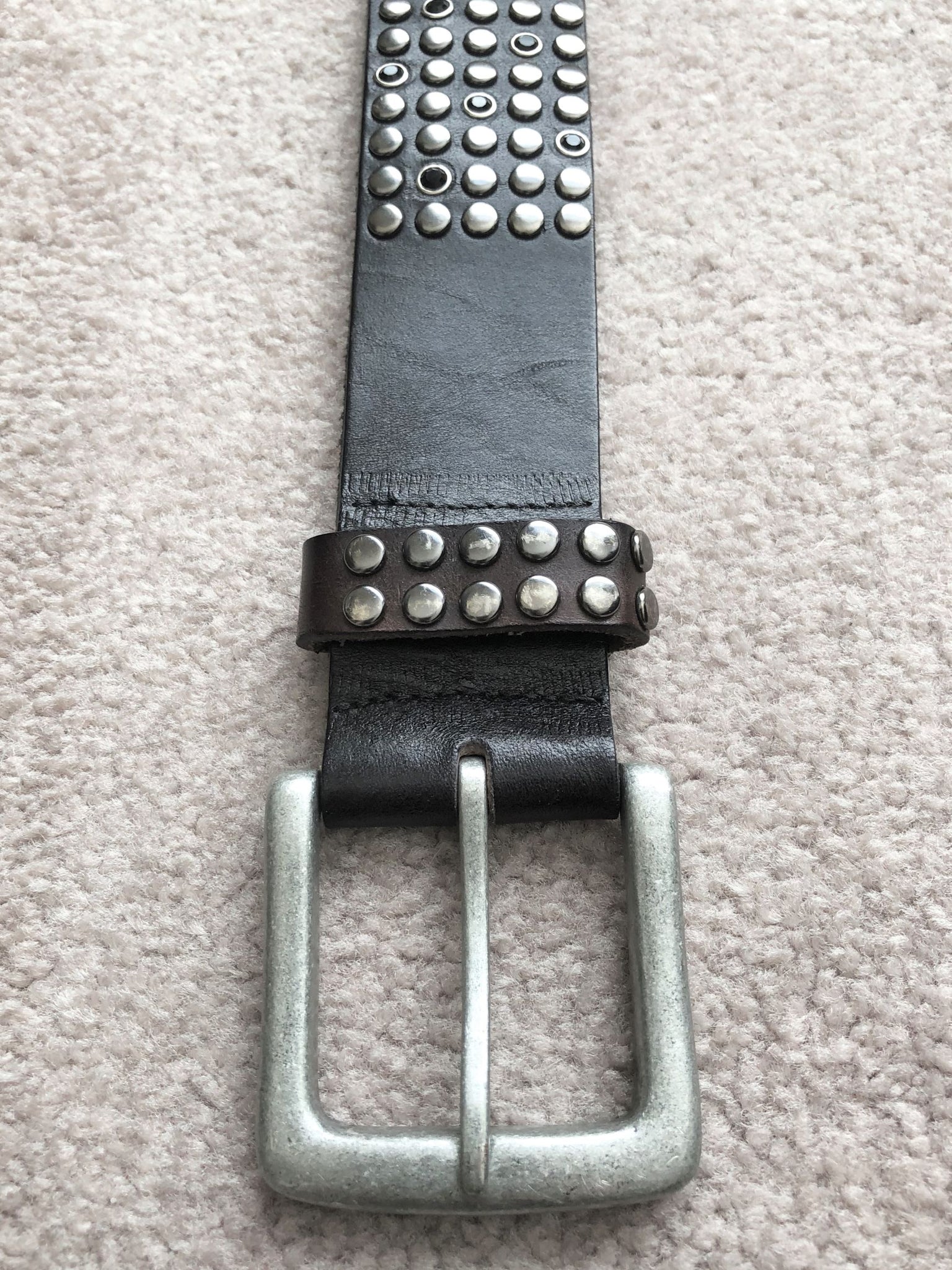 Joe's Jeans XS Black Leather Studded Belt - CLEARANCE