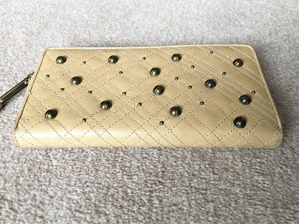 Elliott Lucca Beige Studded Wallet