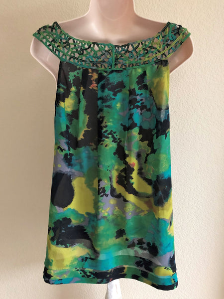 Odille Anthropologie Size 12 Green Top