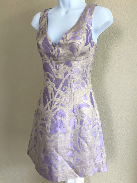 Kate Spade Size 0 Minae Lavender and Gold Dress