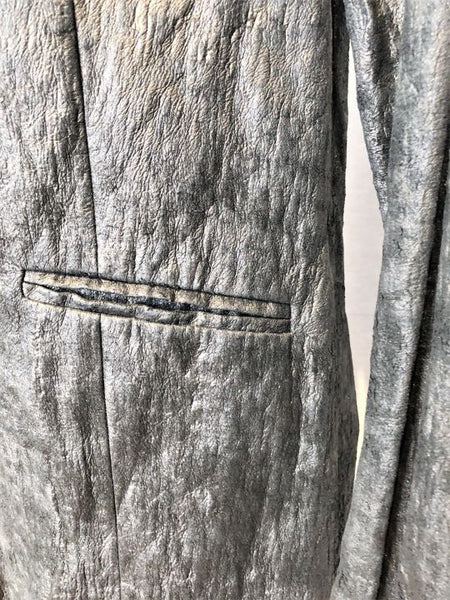 J Brand Size 2 Charcoal Metallic Blazer - Missing Cuff Button