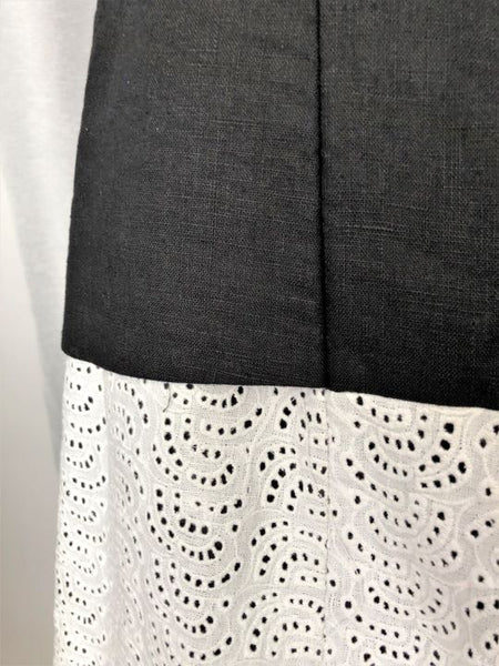 Tibi Size 6 Carey Black and White Lace Dress