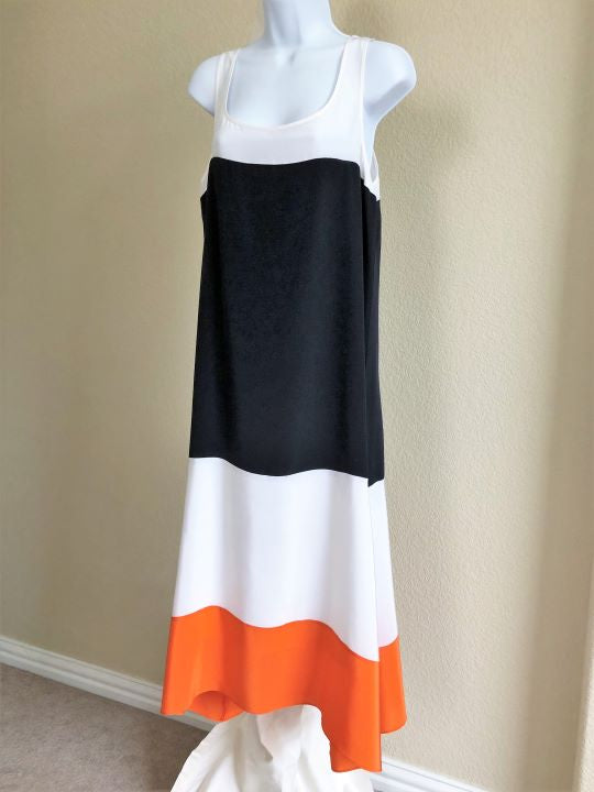 Bailey44 Size Large Navy and White Color Block Dress – FABULUX