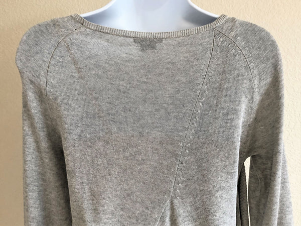 Theory Size Tall Petite Nali Gray Asymmetric Knit Top