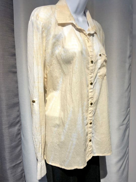 Michael Kors Size XL Cream Tie Dye Shirt