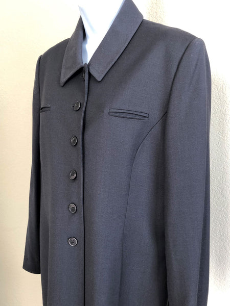 Halston Size MEDIUM Gray Wool Coat - CLEARANCE