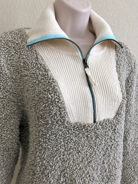MOTH Anthropologie MEDIUM Gray Nubby Sweater - CLEARANCE