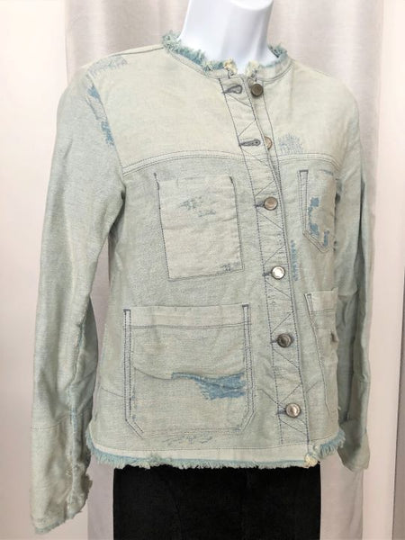 Maison Scotch SMALL Distressed Denim Jacket