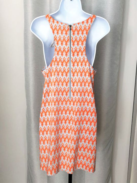 Alice + Olivia Size SMALL Orange and Gray Dress