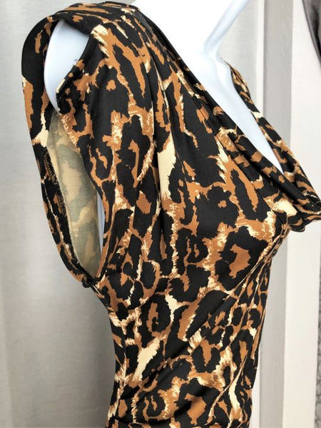 Diane von Furstenberg Size 8 Zeke Silk Leopard Dress - CLEARANCE