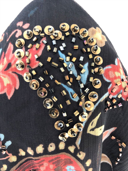 WORTH Size 4 Brown Floral Silk Tank