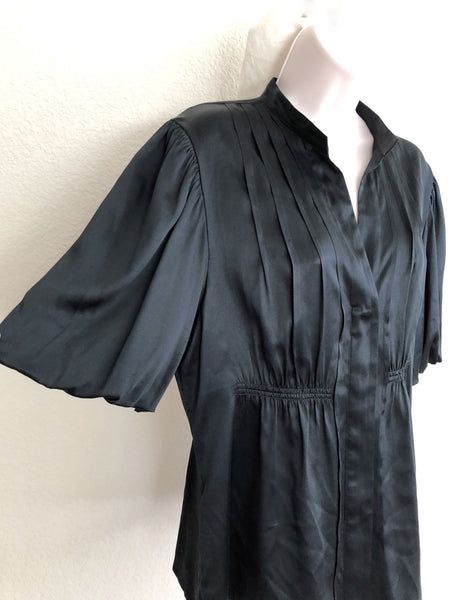 BCBGMaxazria LARGE Black Silk Top