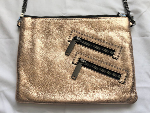 Rebecca Minkoff Rose Gold Metallic Cross Body