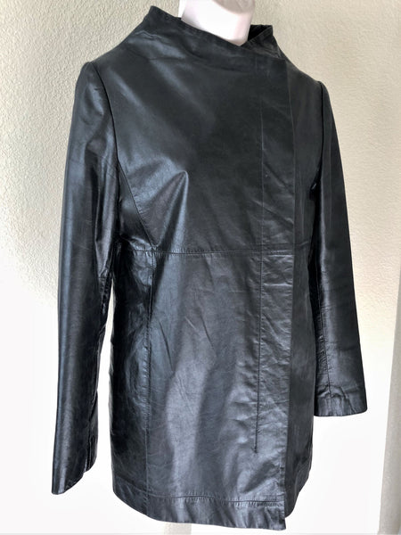 Demoo Parkchoonmoo MEDIUM Black Leather Coat - RARE - $1,300 RETAIL