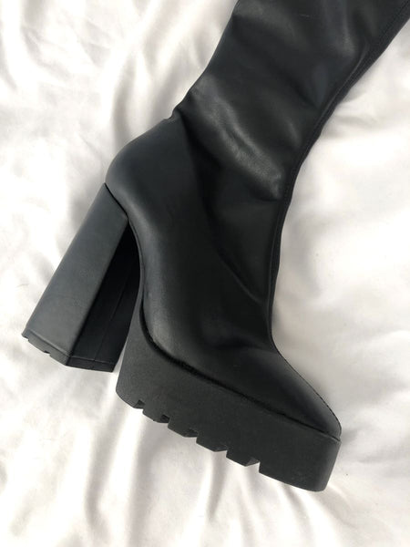 Schutz Darlyn Size 6 Vegan Leather Over the Knee Boots