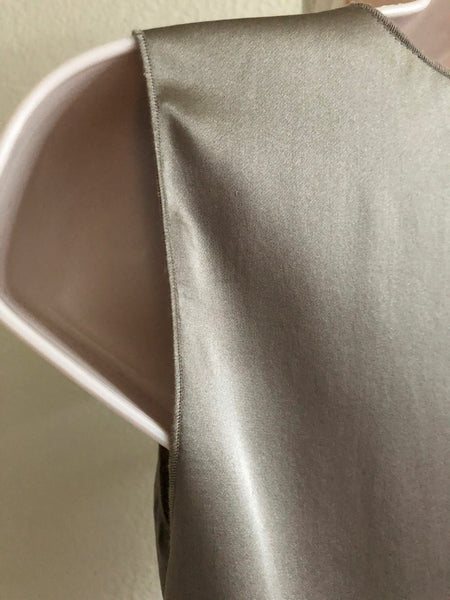 WORTH Size 0 Brown Silk Vertical Pleat Blouse - CLEARANCE