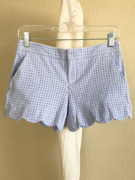 Club Monaco Size 0 Amber Lavender Eyelet Shorts