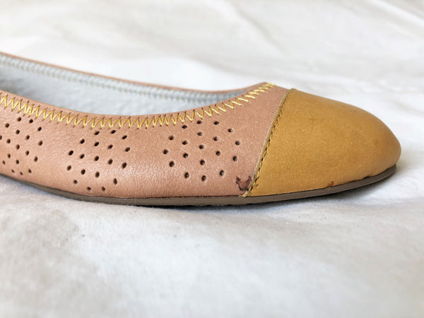 Pilcro for Anthropologie Size 6 Beige Flats