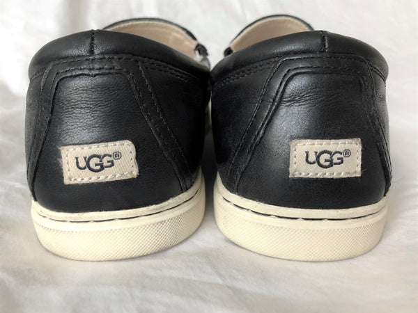 UGG Size 11 Kitlyn Black Leather Sneakers